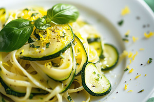 Summer pasta with zucchini and lemon, a Food & Drink Photo by MistyDay