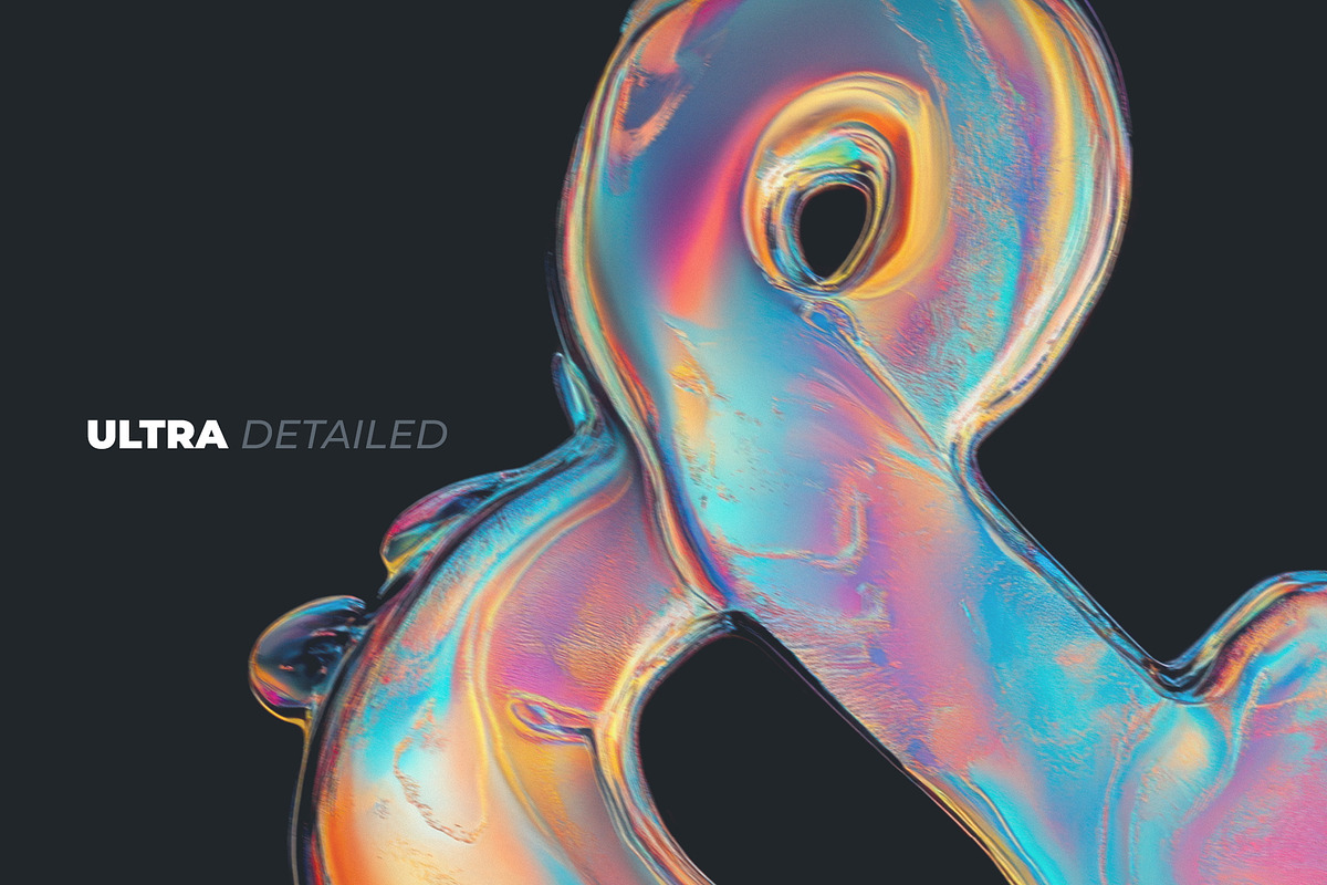 Oil Slick Liquid Letters Overlays, a Symbol Font by PhotoSpirit (Photo 6 of 8)