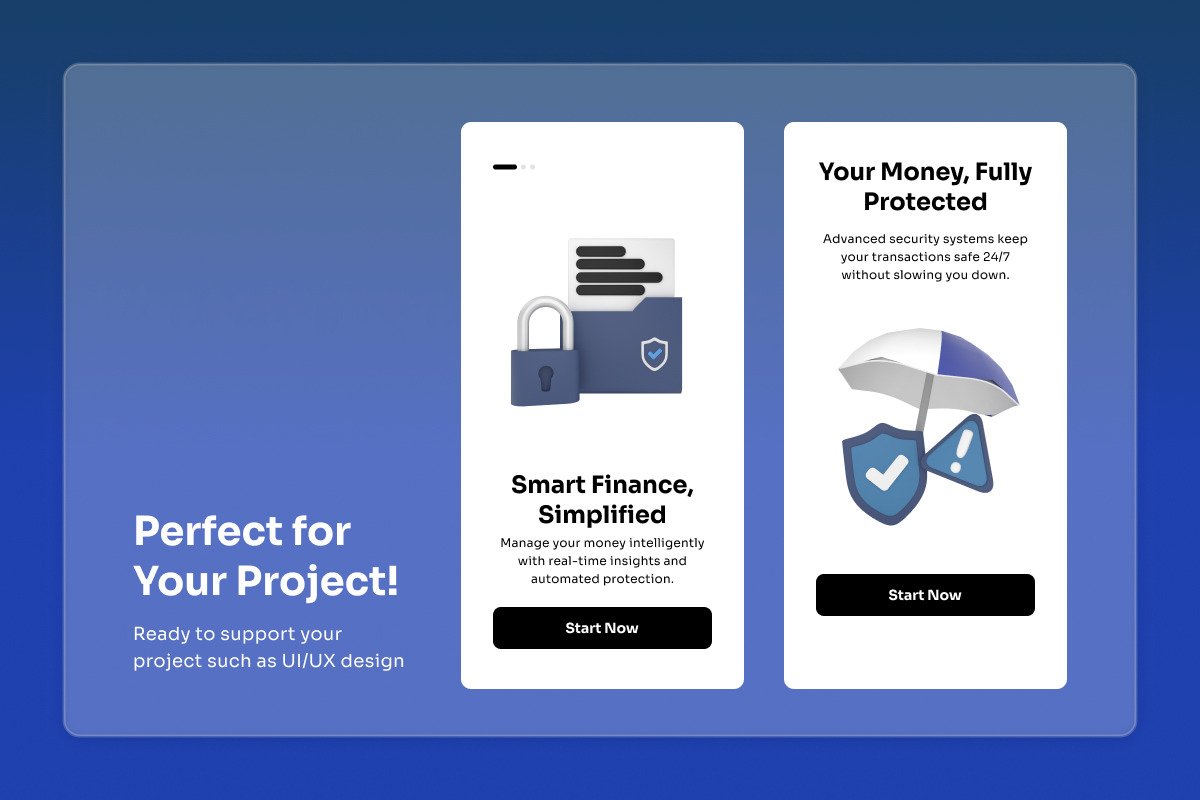 Finance Protection System 3D Icons, a Finance Illustration by twinstd (Photo 4 of 6)