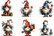 Whimsical Christmas Gnome Clipart, an Illustration by Black Bird Studio (Thumbnail 6 of 6)