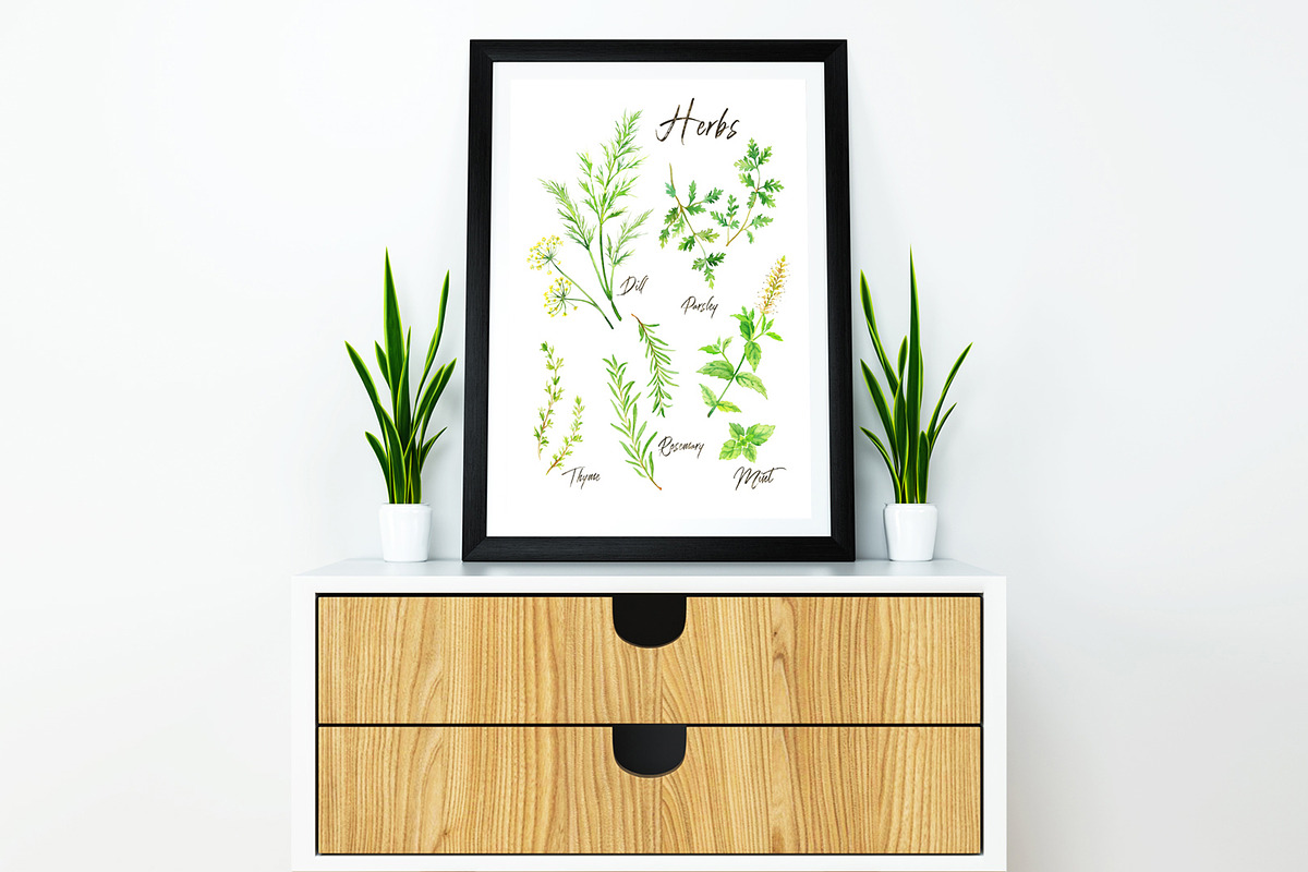 Sale- Herbal Greens Design Set, an Illustration by Art by Lin (Photo 8 of 8)