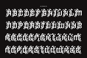 Jewal Glasmor - Tattoo Font, a Blackletter Font by QR Design Studio (Thumbnail 9 of 14)