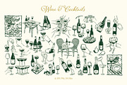 Cocktails and wine 130 illustrations, a Food Illustration by DesignThatMatters (Thumbnail 3 of 12)