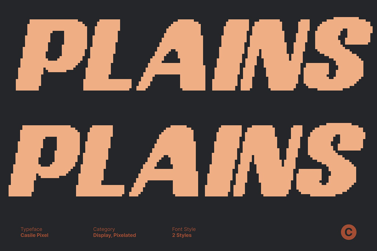 Casile Pixel, a Sans Serif Font by Craft Supply Co. (Photo 3 of 8)
