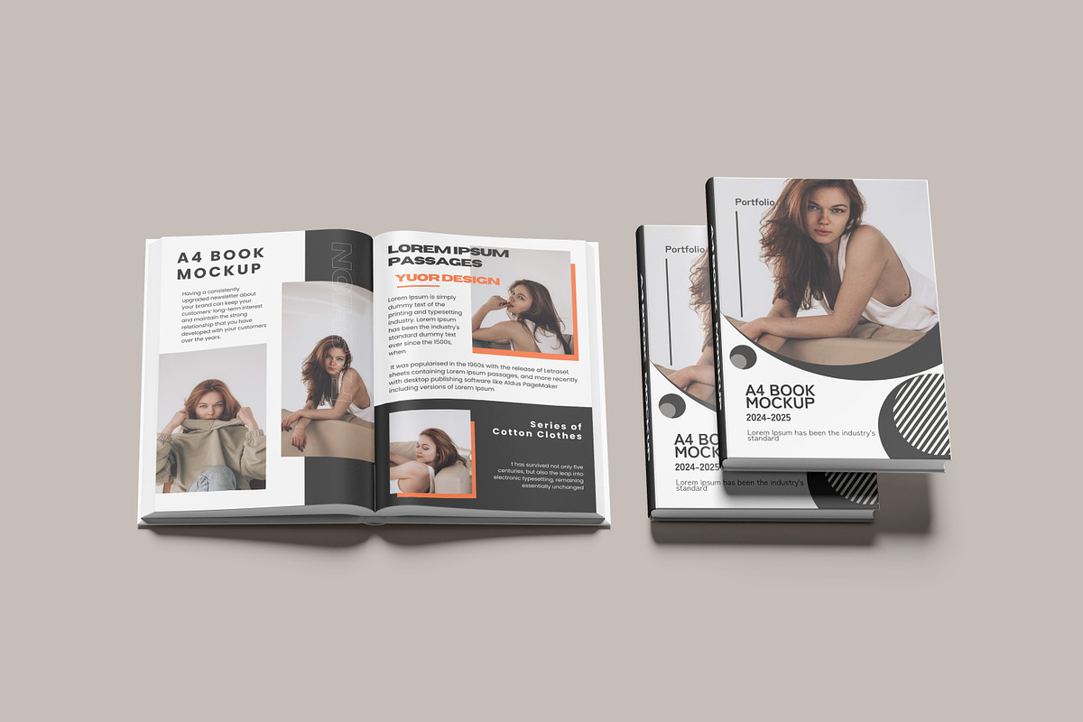 A4 Book Mockup, a Books & Magazine Mockup by NyakBiett (Photo 5 of 6)