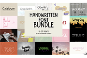 19 Font Bundle with Extended Glyphs, a Handwritten Font by noonsun (Thumbnail 1 of 21)