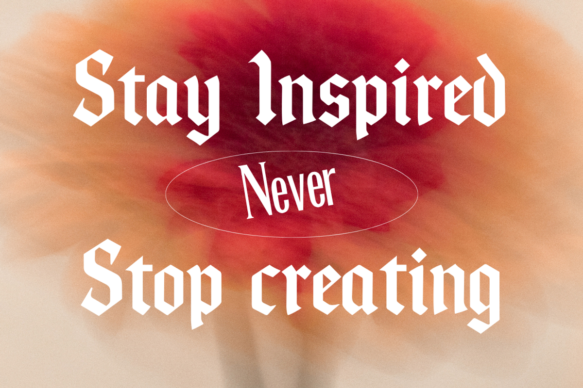 Velthoven Black - Modern Blackletter, a Blackletter Font by Creacy Studio (Photo 6 of 9)
