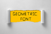 Futuristic Geometric Display Font, a Handwritten Font by RAHMAT (Thumbnail 1 of 4)