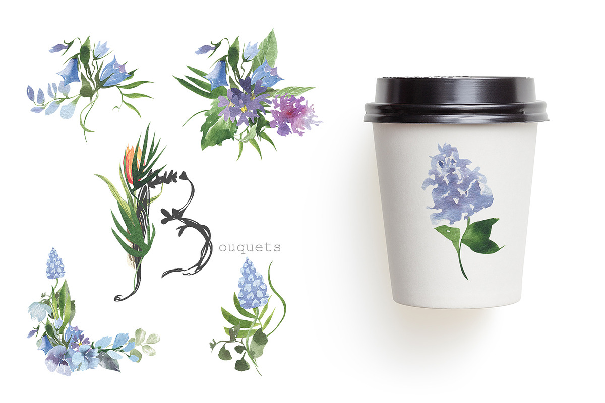 My garden. Watercolor set, an Illustration by Love Watercolor Store (Photo 8 of 13)