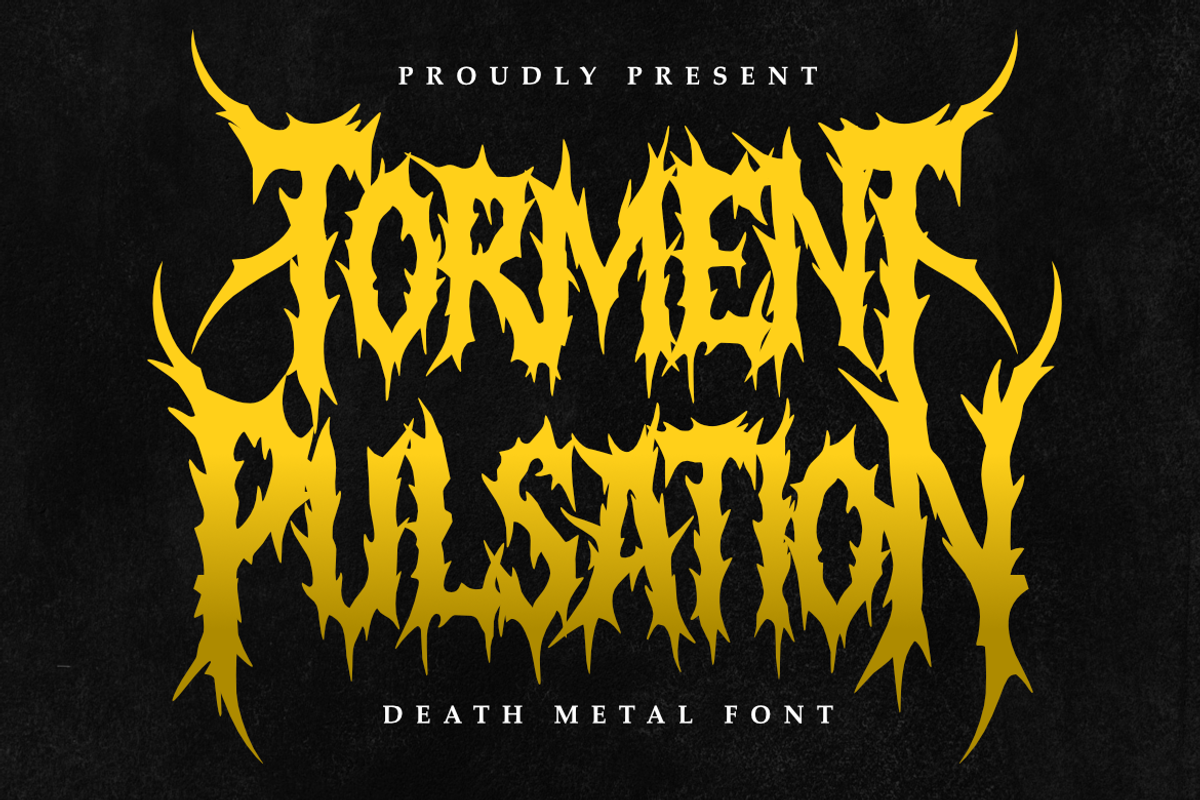 Torment Pulsation – Death Metal, a Blackletter Font by Masyafi Studio (Photo 1 of 9)