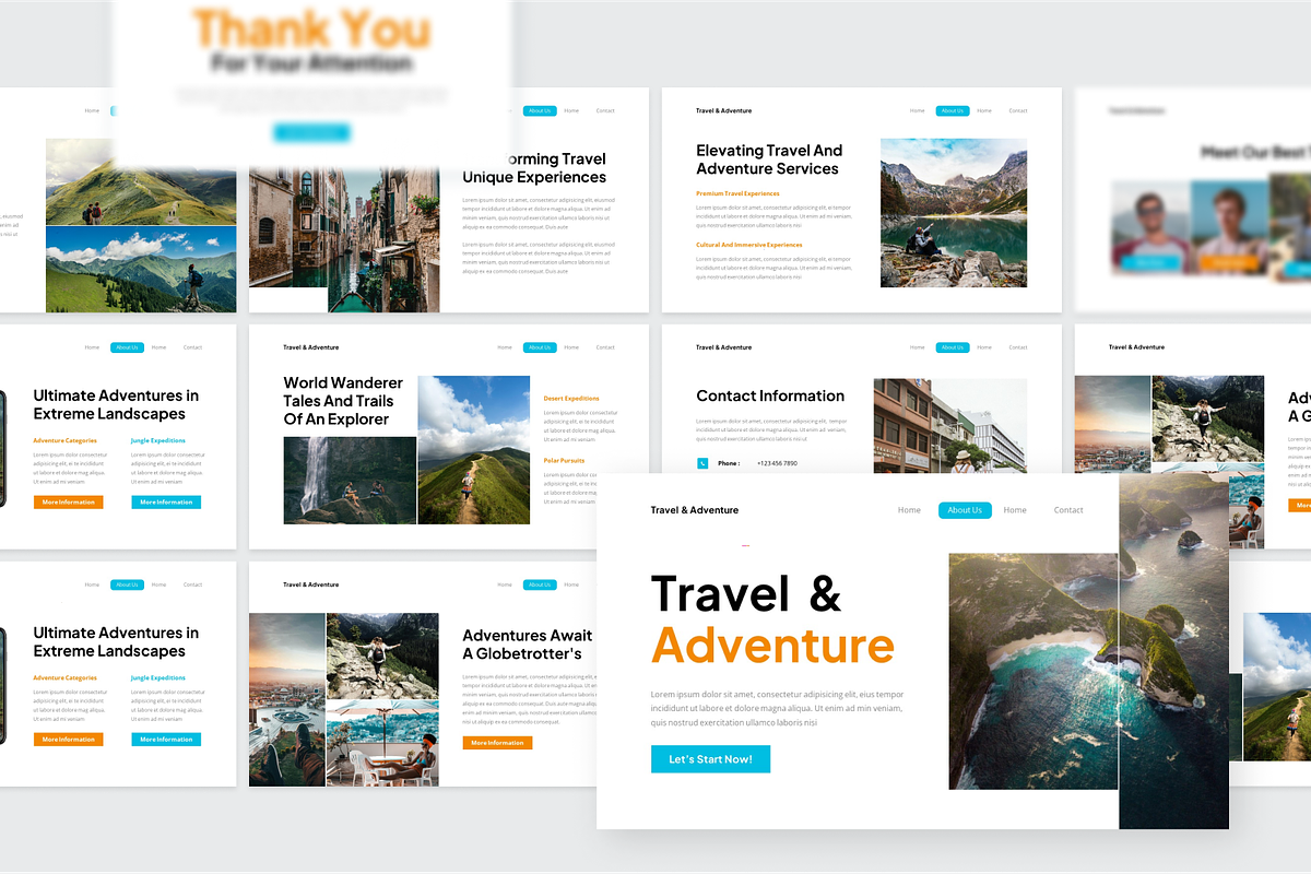 Travel & Adventure Google Slide, a Presentation Template by SquidPixey (Photo 6 of 6)