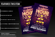 Happy Hour Night Flyer Template, a Flyer Template by designblends@gmail.com (Thumbnail 2 of 3)