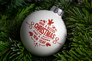 Christmas ball ornament mockup