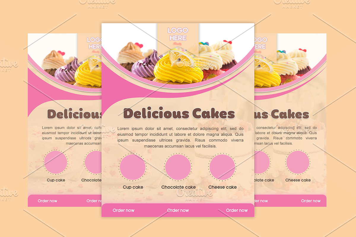 Cake flyer design, a Social Media Template by Dilum360