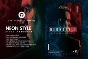NEON STYLE Flyer Template, a Flyer Template by OVNI-TEMPLATES (Thumbnail 1 of 5)