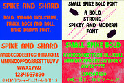 Spike and shard & small spikey font, a Font by Charlotte Breedon Design (Thumbnail 1 of 2)