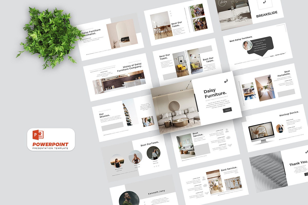 Daisy Furniture Powerpoint, a Presentation Template by Glowin_studio (Photo 1 of 4)