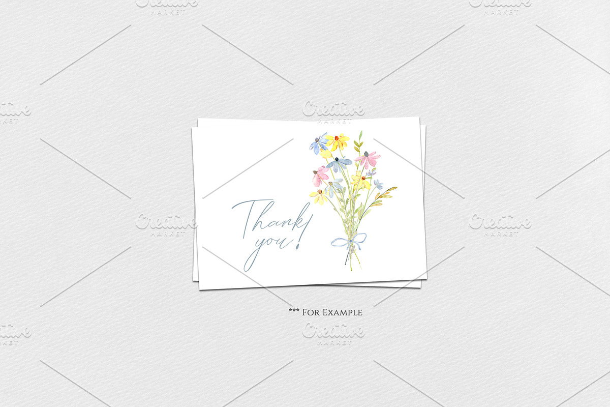 Watercolor Hand-painted Wildflowers, a Decorative Illustration by GraphicsDish (Photo 5 of 5)