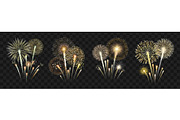 Collection of detailed fireworks, a Decorative Illustration by Yayasya (Thumbnail 1 of 3)