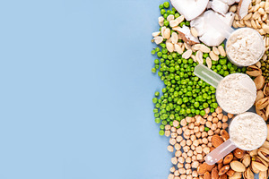 Various source vegan protein powders, a Food & Drink Photo by Rimma