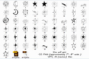Doodle Stars Clipart, a Decorative Illustration by PassionPNGcreation (Thumbnail 3 of 3)