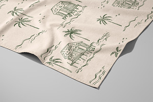 Hand Drawn Palm Tree Pattern 3