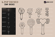 K-pop themed procreate stamp brushes, a Brush Add-On by PDknyStudio (Thumbnail 3 of 4)