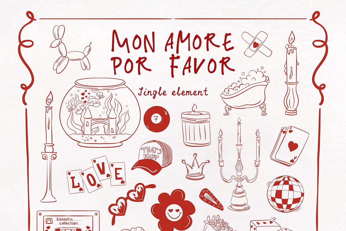 Mon Amore Por Favor. Hand draw art, an Object Graphic by ma_i_vi (Photo 10 of 12)