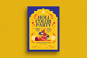 Holi Color Party Flyer