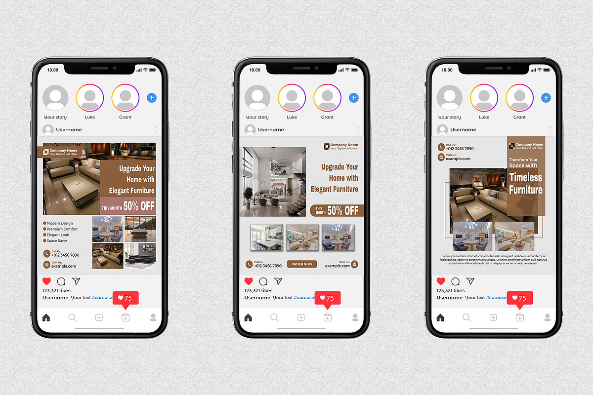 Indoor posts | 100 Posts | Instagram, a Social Media Template by Mohammad Sarfaraz (Photo 15 of 18)