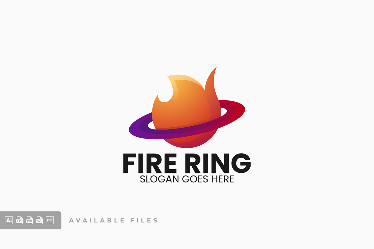 Fire Ring Gradient Colorful Logo, a Branding & Logo Template by ivan_artnivora