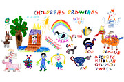 Set Children's drawings., an Education Illustration by Lipovka illustration (Thumbnail 2 of 3)
