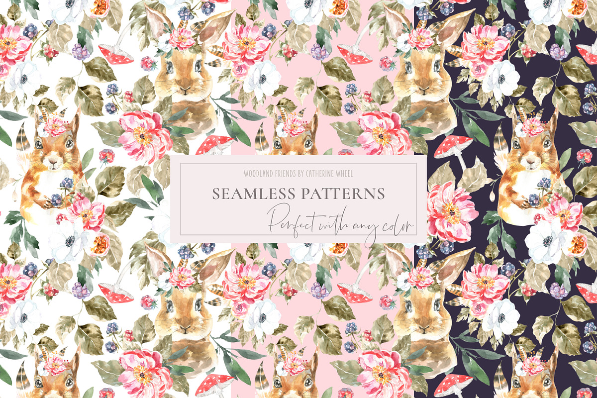 Boho Watercolor Woodland Animals, an Animal Illustration by Catherine Wheel (Photo 16 of 17)