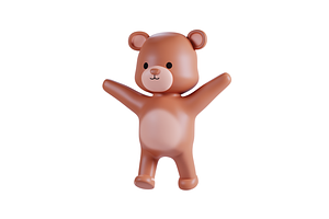 3D Pack Cute Animal Bear