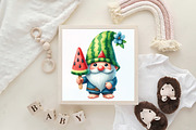 Watercolor Summer Gnome Clipart, an Illustration by CraftArtStudio (Thumbnail 6 of 6)