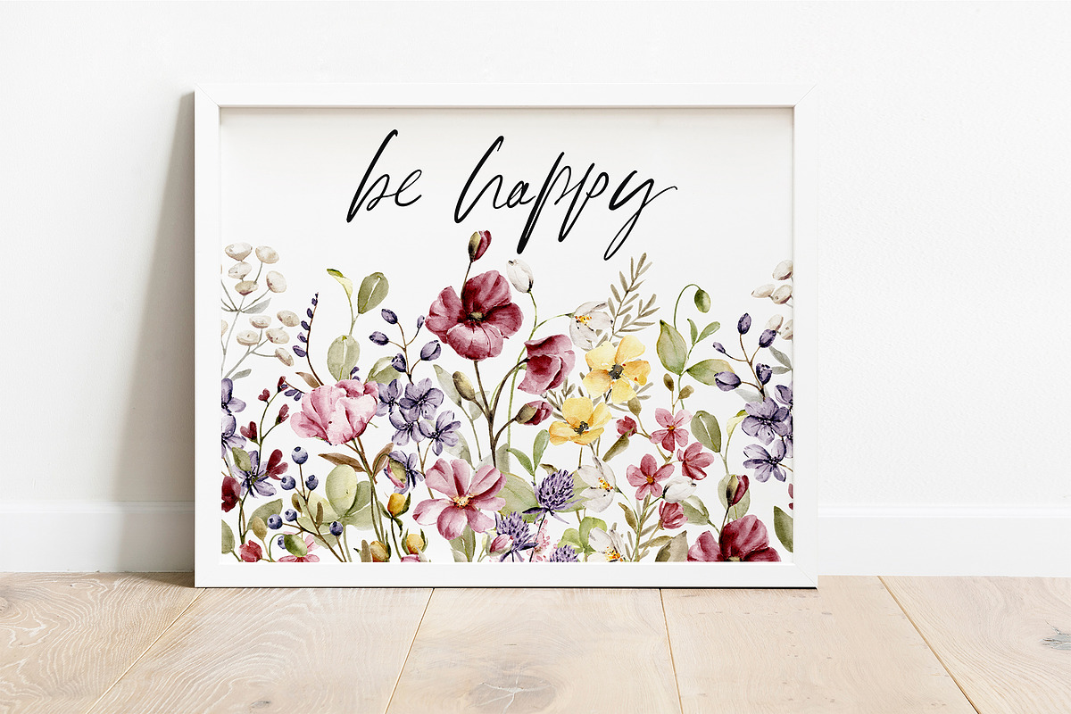 Wild flowers, poppies watercolor set, a Texture Illustration by Larisa Maslova (Photo 6 of 12)