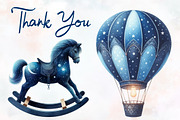Navy Sky Blue Baby Nursery Clipart, an Illustration by RobertsArt (Thumbnail 8 of 8)