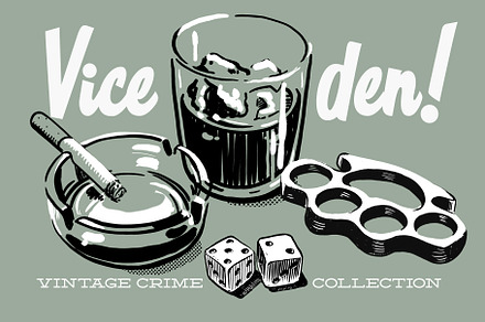 Vintage crime icons