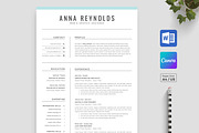 Resume / CV Template | Canva & Word, a Resume Template by CreativeZoom (Thumbnail 1 of 8)