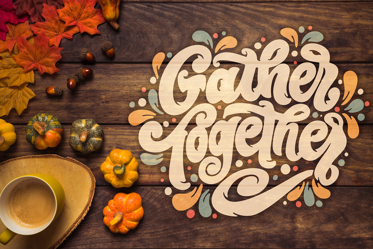 Thanksgiving Day stickers, a Poster Template by Anna's Lettering (Photo 4 of 15)