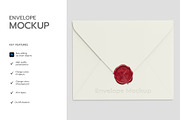 Red Wax Seal Stamp Envelope Mockup, a Packaging Mockup by graphypix (Thumbnail 2 of 4)
