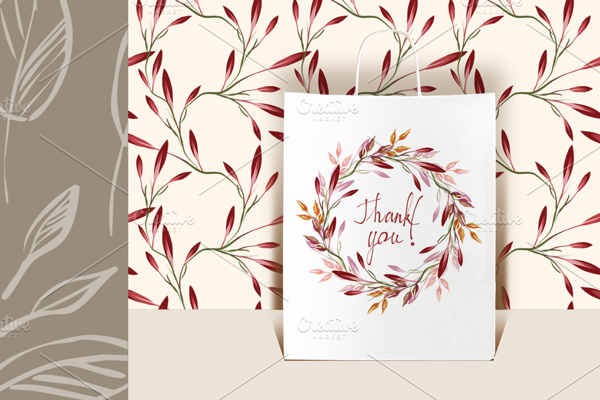 Artistic Leaves Set, a Decorative Illustration by Marina Grau (Photo 7 of 7)