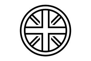 Uk british black icon, an Outline Icon by Creative priyanka