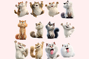 Funny Cat Clipart PNG Bundle, a Graphic by M9 Design (Thumbnail 4 of 9)