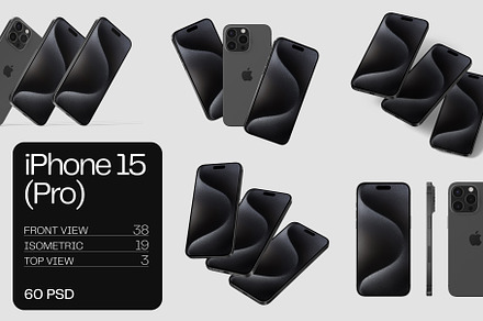 iPhone 15 pro mockups v1, an iPhone Mockup by Creatoom