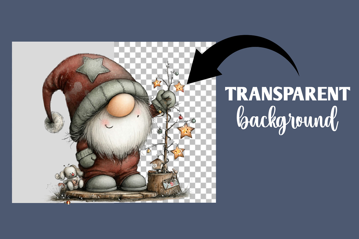 Whimsical Christmas Gnome clipart, an Illustration by Designworld (Photo 3 of 6)