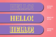 Castio 3D, a Serif Font by Craft Supply Co. (Thumbnail 2 of 8)