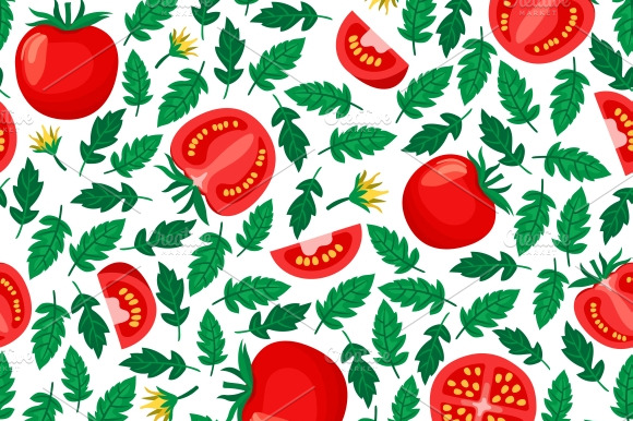 Tomatoes Seamless Pattern