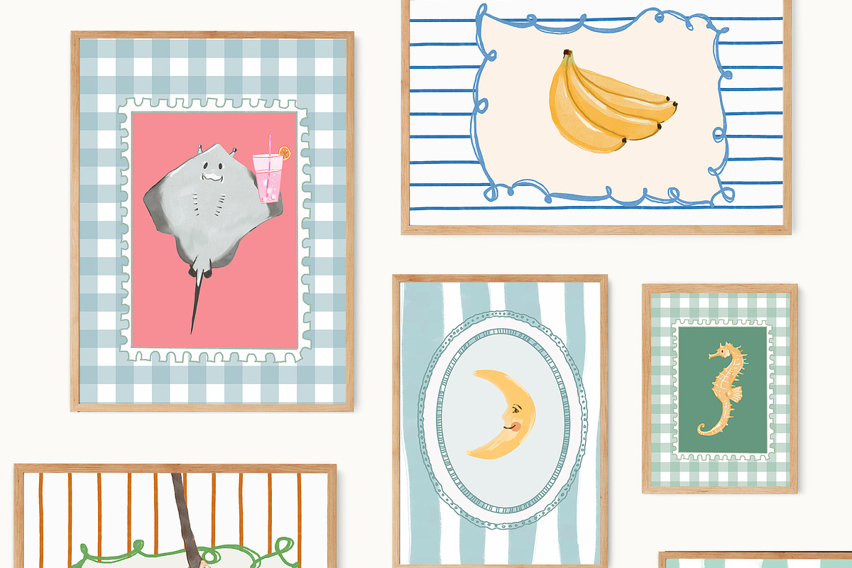 Nursery Wall Art Prints Bundle, a Background Graphic by Artemsky (Photo 2 of 19)