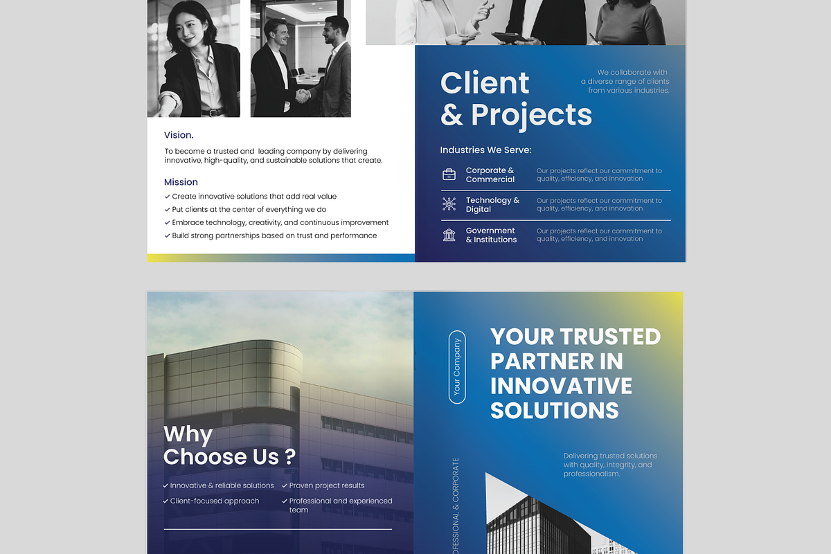 Company Profile Bifold Brochure, a Flyer Template by Annora Studio (Photo 5 of 6)